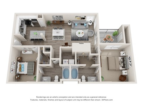 a 3 bedroom floor plan is shown in this image